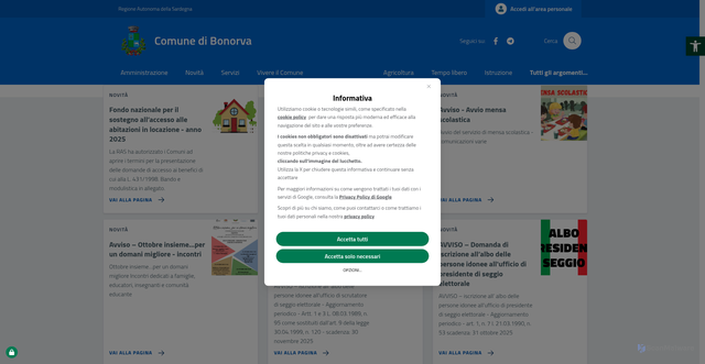 Security scan screenshot of https://www.comune.bonorva.ss.it/