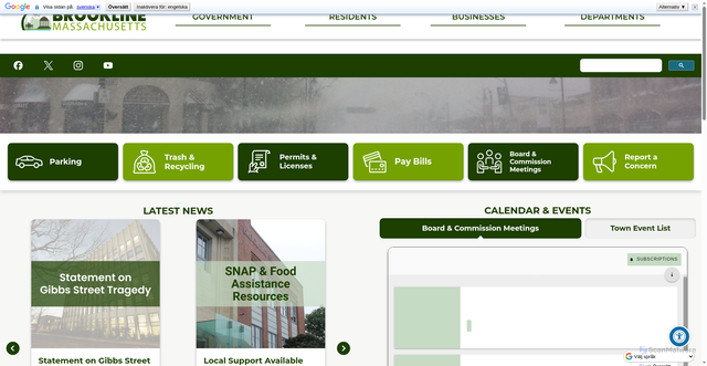 Security scan screenshot of https://www.brooklinema.gov