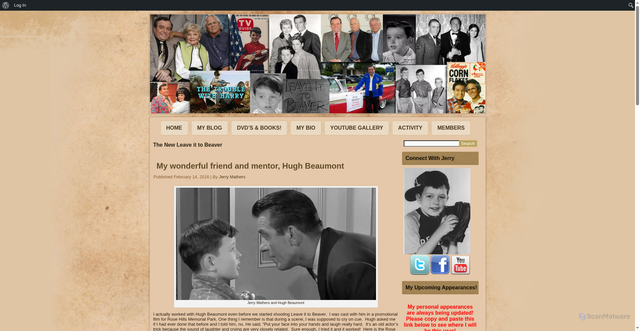 Security scan screenshot of http://www.jerrymathers.com/tag/the-new-leave-it-to-beaver/