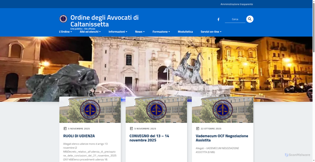 Security scan screenshot of https://www.ordineavvocaticl.it/
