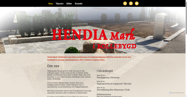 Security scan screenshot of https://hendiabollebygd.se