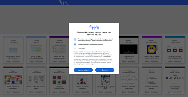 Security scan screenshot of https://flippity.net