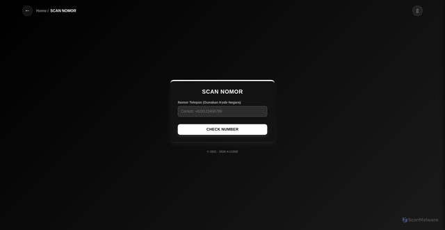 Security scan screenshot of https://x-code-randomverse-5kemzeavbg.edgeone.app/scan-nomor.html