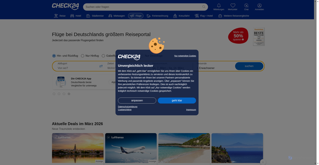 Security scan screenshot of https://pbe.flug.check24.de
