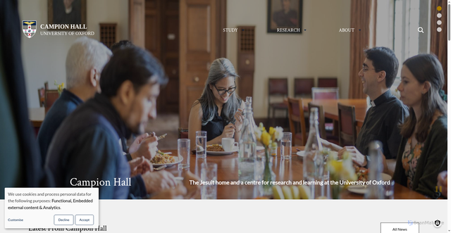 Security scan screenshot of https://www.campion.ox.ac.uk/