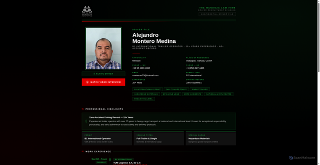 Security scan screenshot of https://mendozalawfirm-y5ojkvj5k5.edgeone.app/