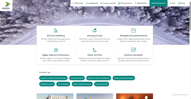 Security scan screenshot of https://www.vannas.se/