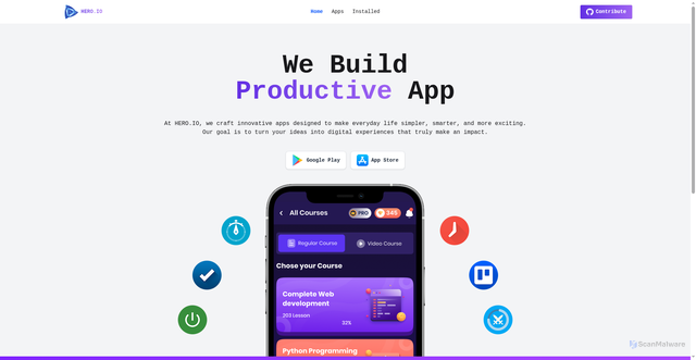 Security scan screenshot of http://herobya2adib.pages.dev/