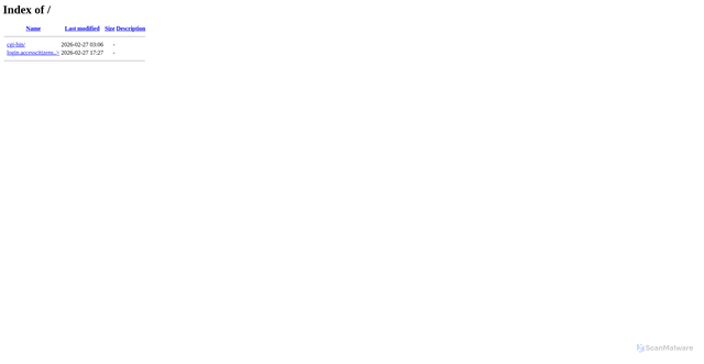 Security scan screenshot of http://accesscitizensbank.com/