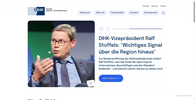 Security scan screenshot of https://dihk.de