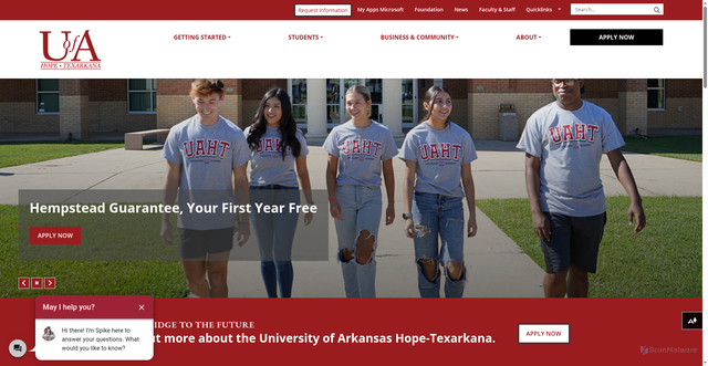 Security scan screenshot of https://www.uaht.edu/