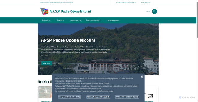 Security scan screenshot of https://www.apsppievedibono.it/