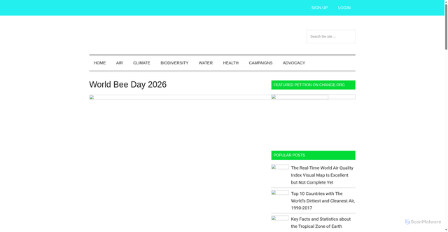 Security scan screenshot of https://www.careourearth.com/world-bee-day/
