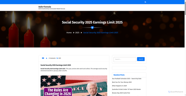 Security scan screenshot of https://josiahjnunes.pages.dev/ijbqlub-social-security-2025-earnings-limit-2025-ttbfqss/