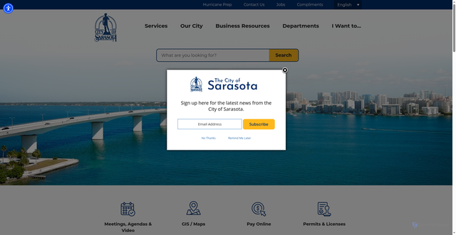 Security scan screenshot of https://www.sarasotafl.gov/