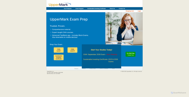 Security scan screenshot of https://uppermark.com