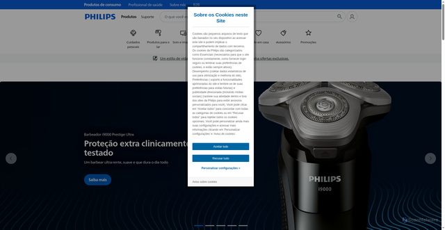 Security scan screenshot of https://www.philips.com.br