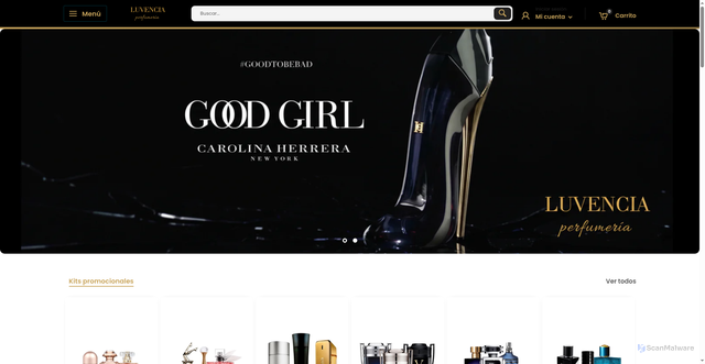Security scan screenshot of https://luvenciaperfumeria.shop/