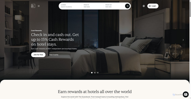 Security scan screenshot of https://integrations.theguestbook.com