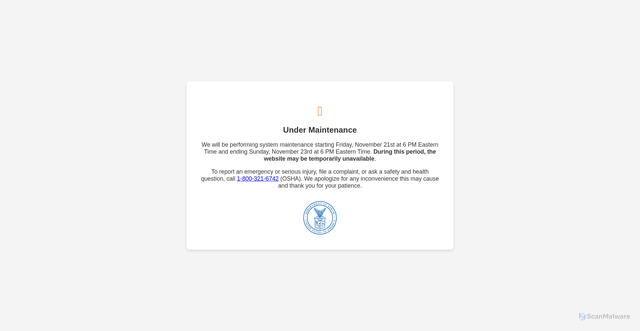 Security scan screenshot of https://whistleblowers.gov/