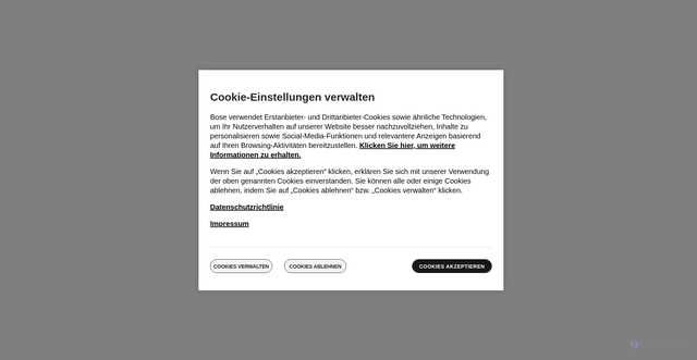 Security scan screenshot of https://support.bose.com