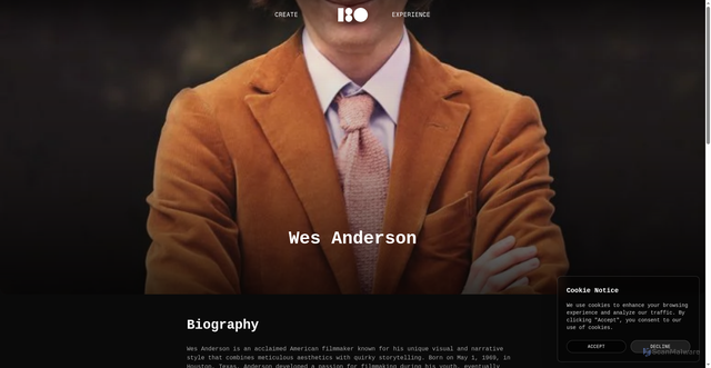 Security scan screenshot of https://www.180studios.com/artist/wes-anderson