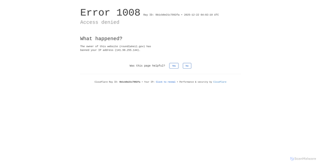 Security scan screenshot of https://roundlakeil.gov/