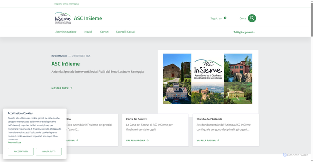Security scan screenshot of https://www.ascinsieme.it/