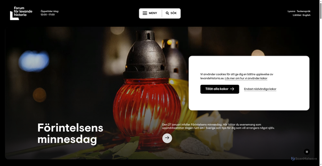 Security scan screenshot of https://www.levandehistoria.se