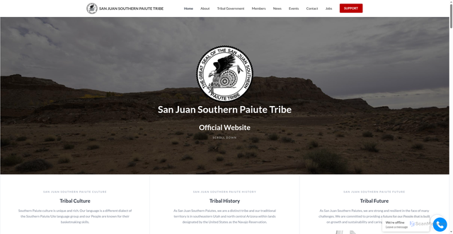 Security scan screenshot of https://www.sanjuanpaiute-nsn.gov/
