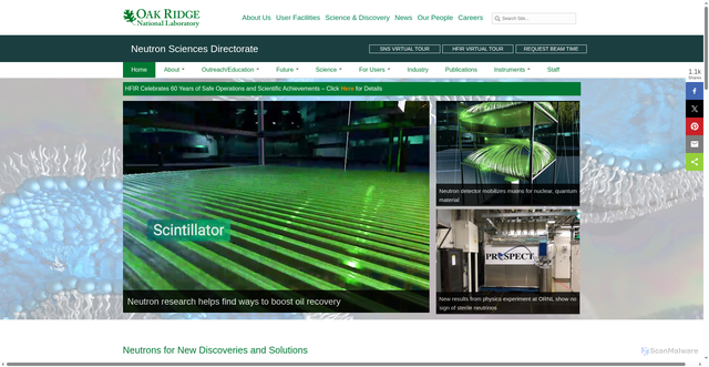 Security scan screenshot of https://sns.gov/