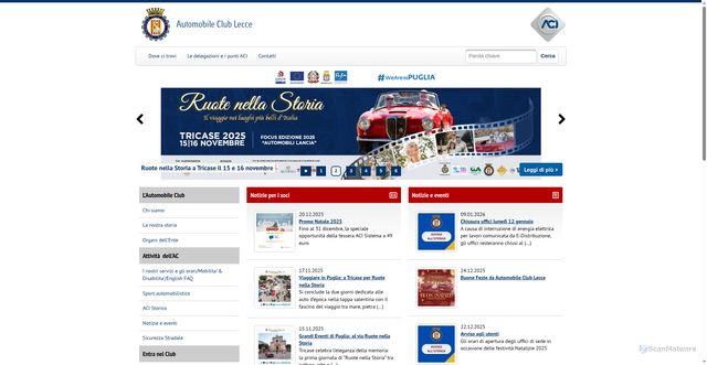 Security scan screenshot of https://lecce.aci.it/