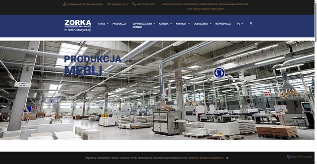 Security scan screenshot of https://zorka.pl/