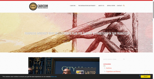 Security scan screenshot of https://caricomreparations.org/proposed-advisory-body-would-create-plan-for-slavery-reparations-in-san-francisco/
