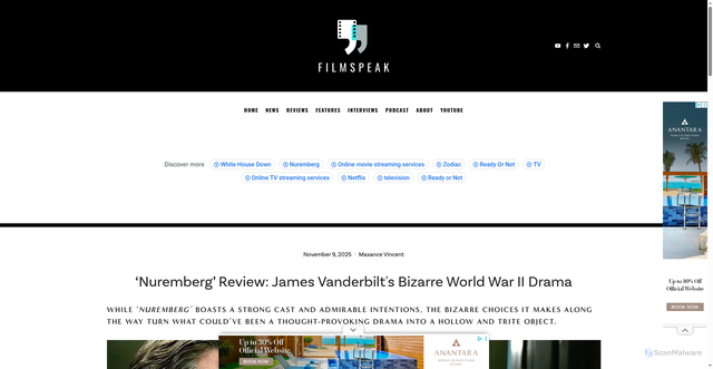 Security scan screenshot of https://filmspeak.net/movie-reviews/2025/12/2/nuremberg-review-james-vanderbilts-bizarre-world-war-ii-drama