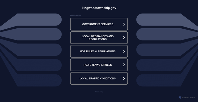 Security scan screenshot of http://kingwoodtownship.gov/