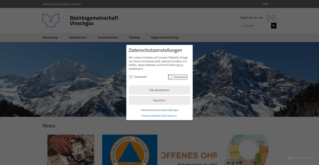 Security scan screenshot of https://www.bzgvin.it/de