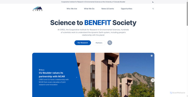 Security scan screenshot of https://cires.colorado.edu