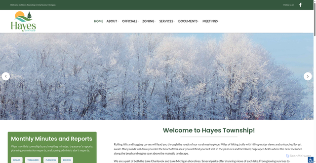 Security scan screenshot of https://www.hayestownshipmi.gov/