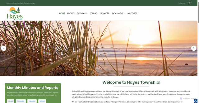 Security scan screenshot of https://www.hayestownshipmi.gov/