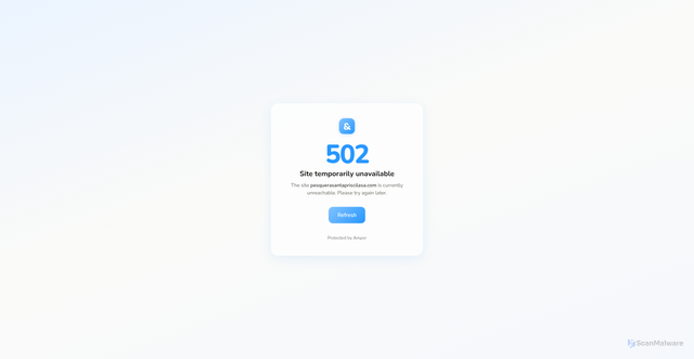 Security scan screenshot of https://pesquerasantapriscilasa.com/