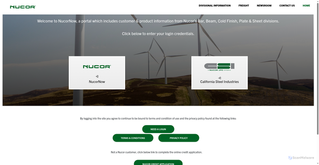 Security scan screenshot of https://nucornow.com