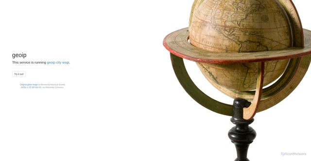 Security scan screenshot of https://geoip.fedoraproject.org