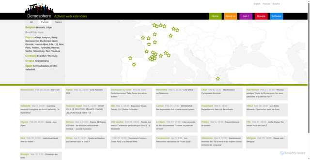 Security scan screenshot of https://demosphere.net