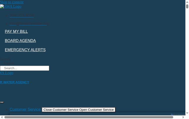 Security scan screenshot of https://amadorwater.gov/