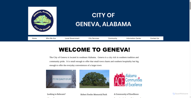Security scan screenshot of https://www.genevaal.gov/