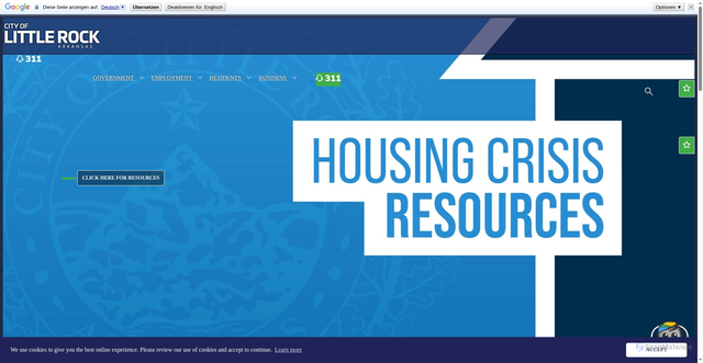 Security scan screenshot of https://www.littlerock.gov/