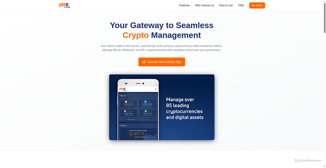 Security scan screenshot of https://en-jaxxlibertywallet.com/