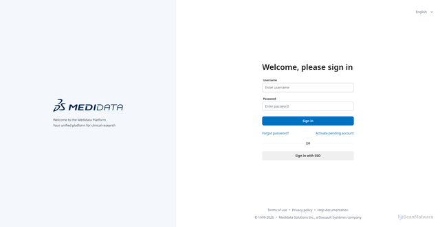 Security scan screenshot of https://mcc.imedidata.com