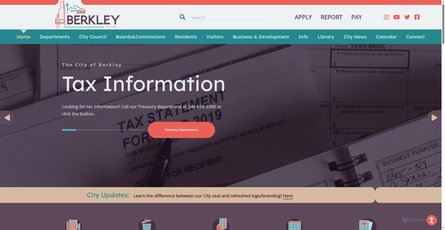 Security scan screenshot of https://berkleymi.gov/